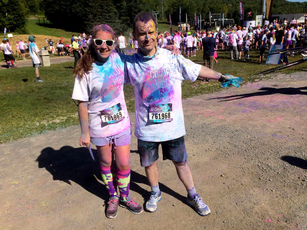 Catherine et moi abondamment poudrés et colorés! Catherine et moi abondamment poudrés et colorés!